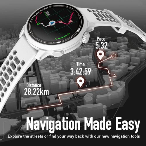 COROS PACE 2 Sport Watch GPS Heart Rate Monitor, 20 Days Long Battery Life, Lightweight, Barometer, Training Plan, Navigation, Sleep Track, Swim, Bike, Run, Strength, Treadmill -Navy Silicone