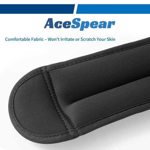 AceSpear Ankle Weights Sets for Men Women Kids 1lb 2lb 3lb 4lb 5lb Leg Weights Arm Wrist Weights Gym for Foot Exercise Training Workout Walking Jogging Yoga (Black, 2 lbs x 2)