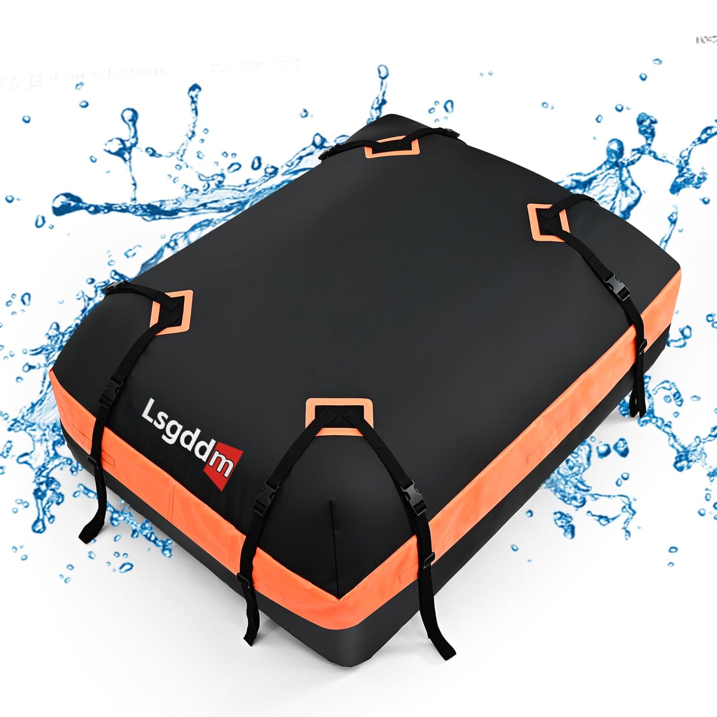 CYDDUP Roof Bag, Waterproof Soft Car Top Carrier Without Rack, 15 Cubic Feet Cargo Carrier for Top of All Vehicles with/Without Rack, Includes Anti-Slip Mat, 4 Door Hooks, Luggage Lock, Storage Bag
