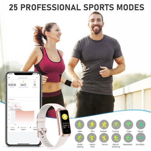 Fitness Tracker with Heart Rate, Sleep Tracking, Step Counter Watch with 1.1" AMOLED Screen, Waterproof Fitness Watch for Android iPhones Men Women, Beige