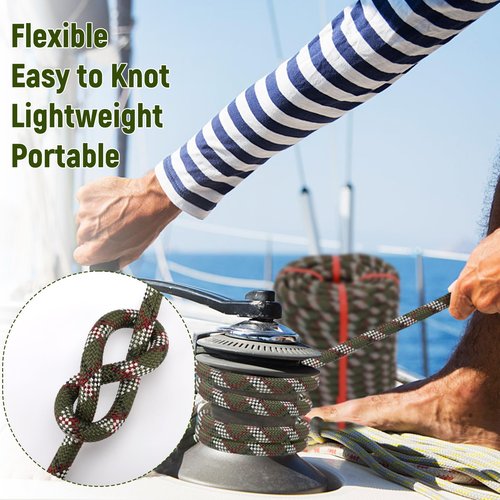 Arborist Rope Climbing Rope 48 Strands Tree Rope 1/2 Inch for Climbing Tree Swing Pulling Sailing
