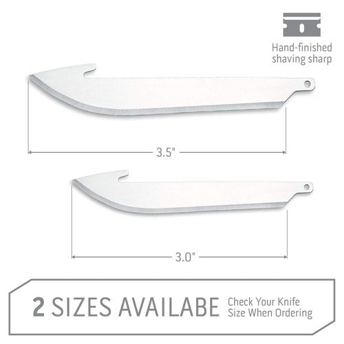 OUTDOOR EDGE 3.0" RazorSafe Replacement Drop-Point Knife Blades, 6 Pieces
