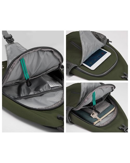 WATERFLY Crossbody Sling Backpack Sling Bag Travel Chest Bag Hiking Daypack