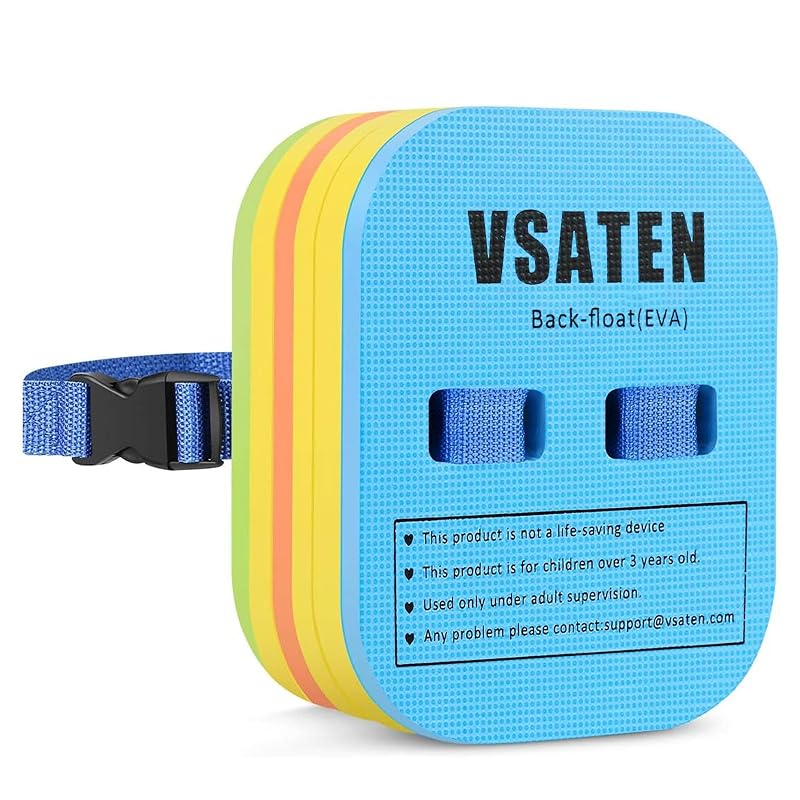 60lb-100lb Kids Back Float with 3-Layer Thick Foam - Adjustable Learn-to-Swim Belt