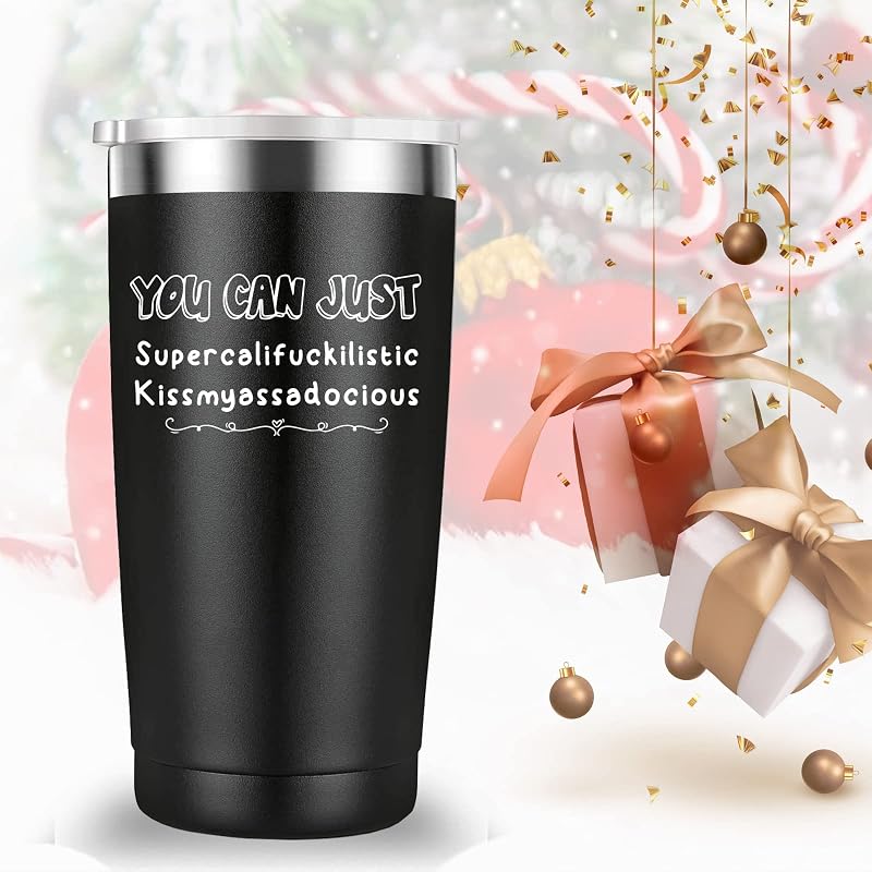 Travel Mug Tumbler, 20 oz, Black — Funny Gifts for Men, Women, Dad, Mom, Best Friend