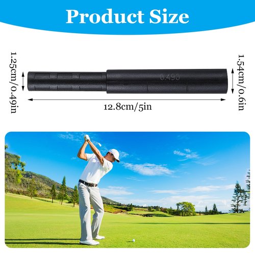 Quilax 2Pcs Golf Club Shaft Extension, Golf Club Extensions Steel Shaft Extension Putter Shafts Clubs Extensions for Wood Putter