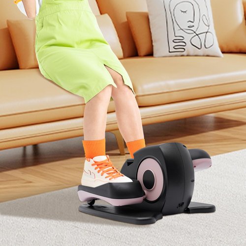 Under Desk Elliptical Machine for Seniors, Rehab Electric Sitting Leg Foot Pedal Exercise Equipment, Portable Trainer, for Home Office with Remote Control