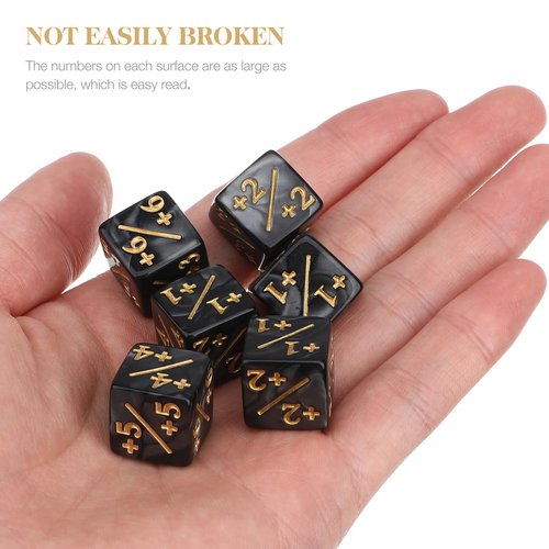 48 PCS MTG Dice Counters, Magic The Gathering MTG +1 Counter Dice Black for The Gathering CCG MTG Card Gaming Accessories
