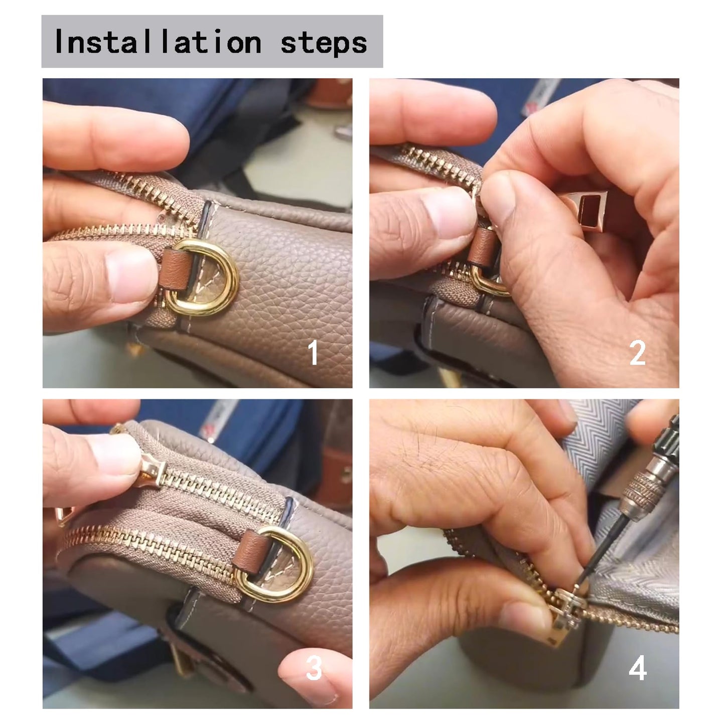 Stainless Steel Replacement Zipper Slider-1 Piece,Silver-Large Suitable for Clothing,suitcases,Handbags,Shoes,Tents,Backpacks Zipper Replacement and Repair kit