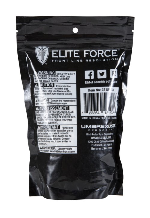 Elite Force Premium Biodegradable 6mm Airsoft BBS Ammo, .40 Gram Milsim Heavy Reserve, 1000 Count, One Size