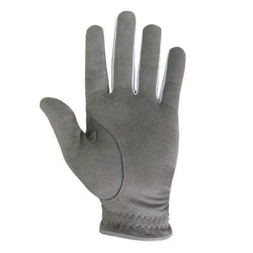 FootJoy Men's RainGrip Pair Prior Generation Golf Glove White/Grey, Medium/Large, Pair