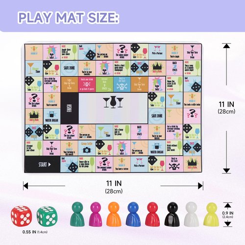 BOMBAXCEIBA Drinking Games for Adults Party-Drink Up Board Game-Drinking Games for Game Night for Christmas and Any Occasion, Age 21 Up21,Players 2-8