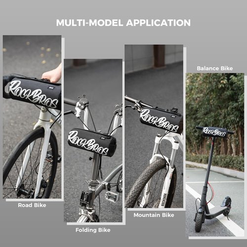 ROCKBROS Bike Handlebar Front Bag Bicycle Handy Frame Roll Bag with Shoulder Removable Strap Mountain Bike Storage Pouch Cycling Accessories