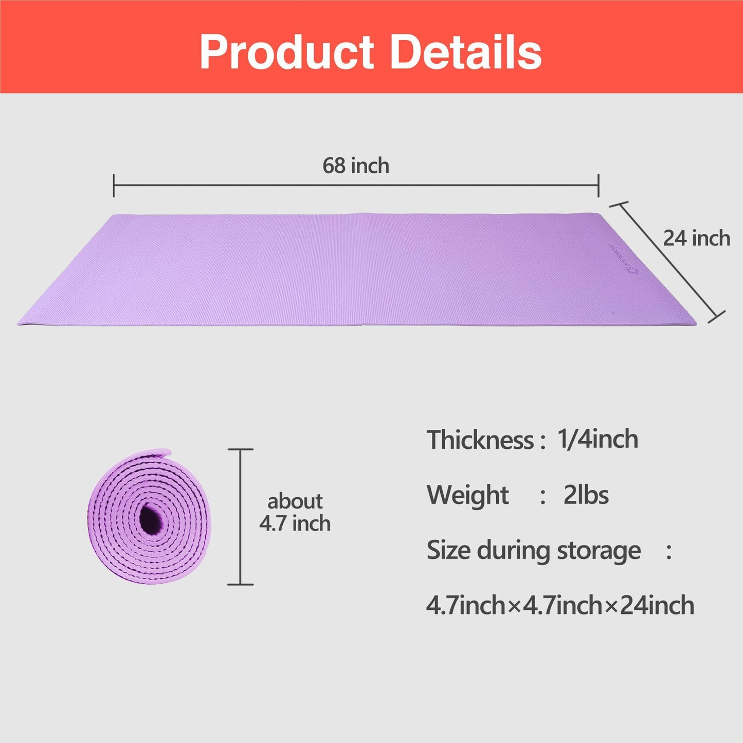 Primasole Professional Yoga Mat 1/4 Inch Thick – Slip-Resistant Exercise Mat for Yoga, Gym & Home Workouts – High Density Anti-Skid Pilates Fitness Mat (Forest Green)