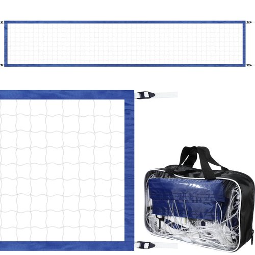ShinyRelief Pool Volleyball Net Replacement Adjustable Length 15-25 ft Portable Volleyball Net for Outdoor Backyard Swimming Pool Beach(Blue)
