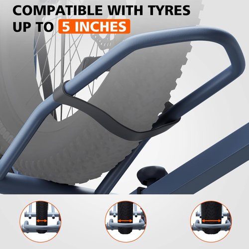 AKHAL-TEKE Bike Hitch Rack, Wobble Free Smart Tilting Bike Rack, Foldable 2-Bike Rack for Standard, Fat Tire and E-Bike, 2-Bike 180 lbs Capacity, Fits 2-inch Receiver