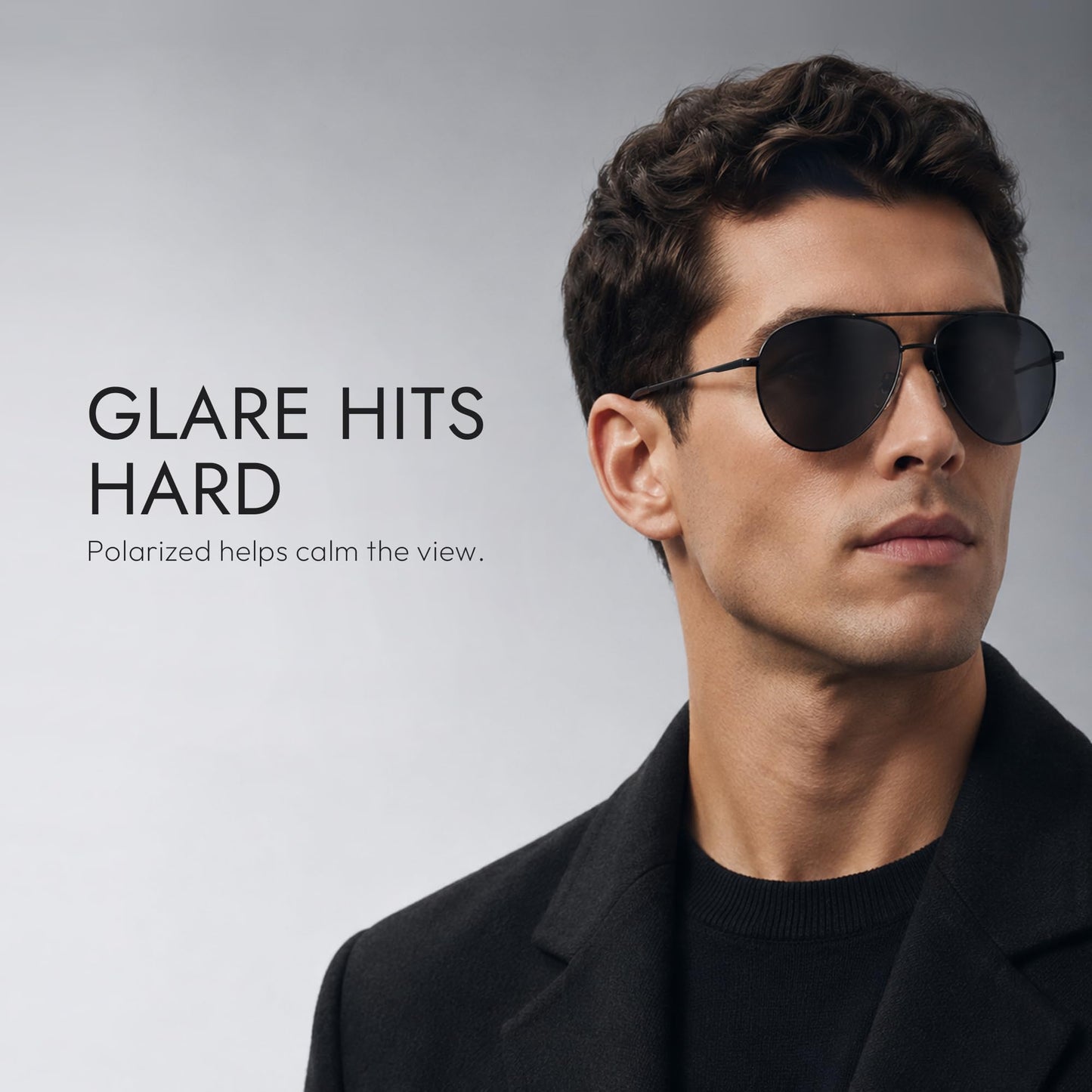 Eiuizah Polarized Aviator Sunglasses for Men and Women, Driving Sun Glasses with UV Protection for Fishing Golf