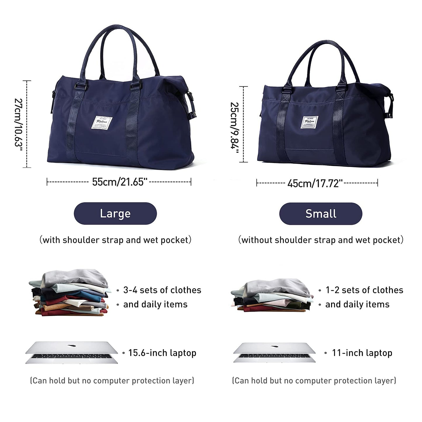 Travel Duffel Bag, Carry On Overnight Weekender Bags for Women