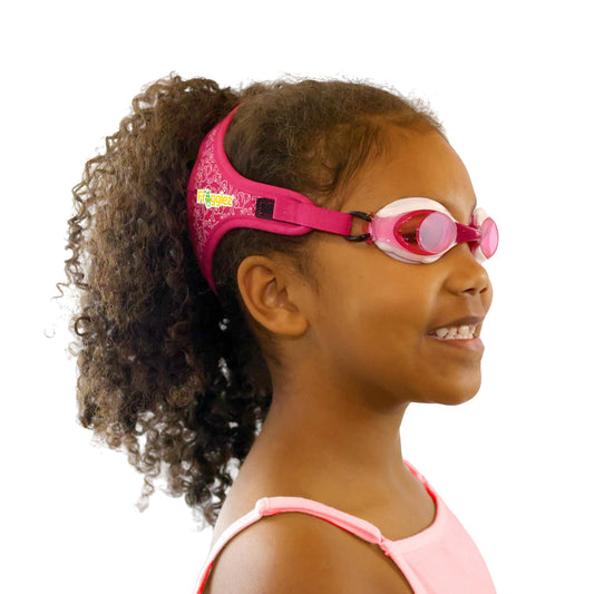 Frogglez Anti-Fog Swimming Goggles for Kids under 10 (Ages 3-10) Recommended by Parents; Premium Pain-Free Strap