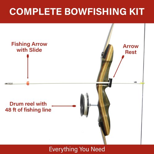 Southwest Archery Universal Bow Fishing Kit – Fits Recurve & Compound Bows – Lightweight, Durable & Easy to Use – Built for Precision & Smooth Shooting – Great for All Skill Levels