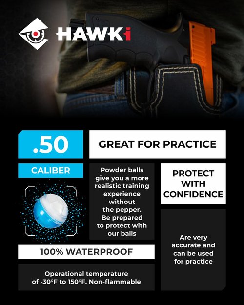 Hawki .50 Cal Training Powder Balls for Paintball Guns 10 Pack
