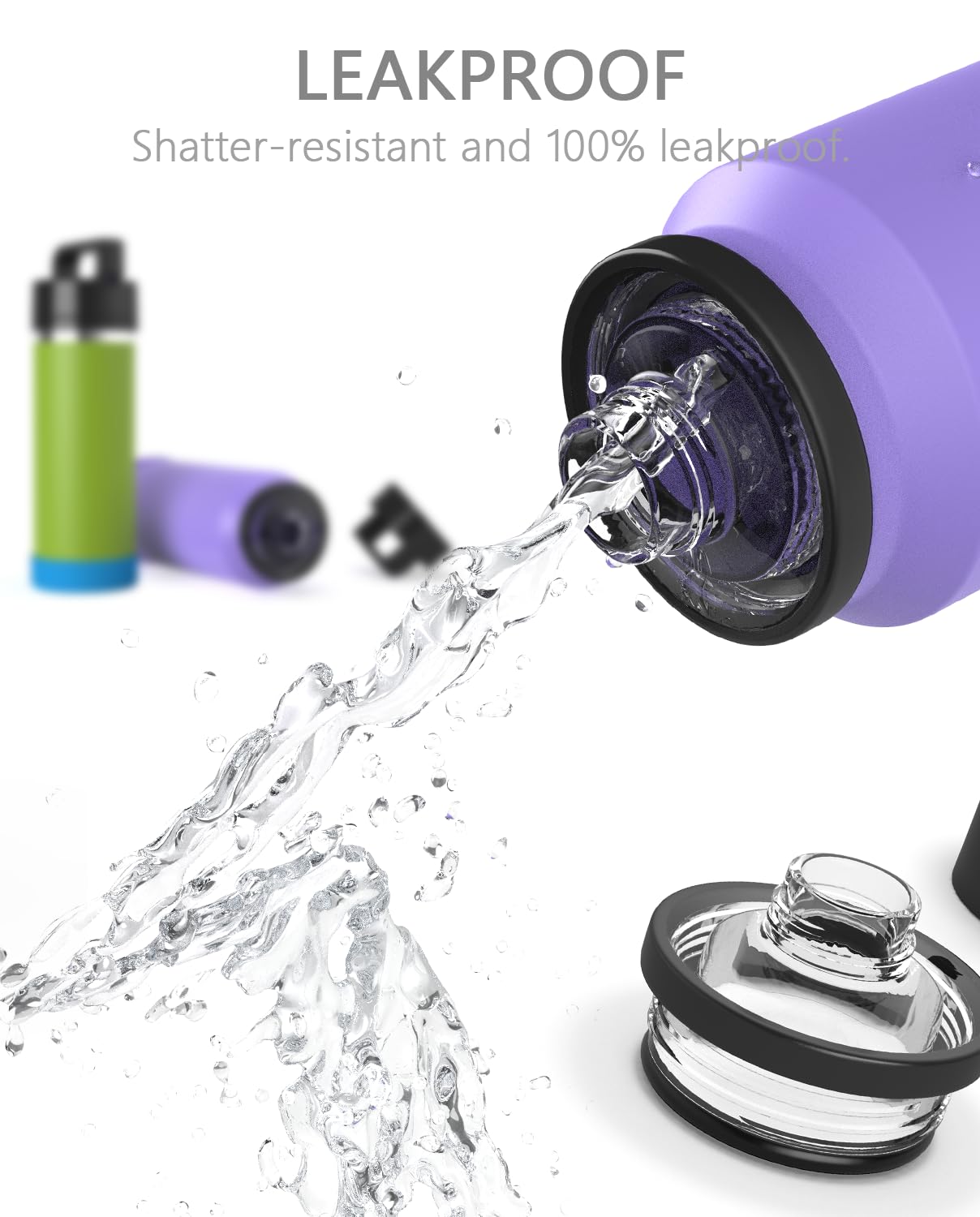 ALIENSX Chug Cap for YETI Rambler Bottles (18/26/36/46/64oz), Shatter-Resistant, Dishwasher-Safe, Twist-Open Lid with Leakproof Sealed Ring, Outdoor, Travel & Commuter Accessories
