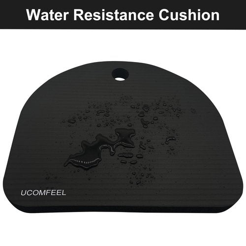 UCOMFEEL Waterproof Stadium Seat Cushions 2 Pack with Cut in Handle, 15.4x13x1.2 inches, Lightweight & Portable Foam Stadium seat pad, Set of 2 (Black)