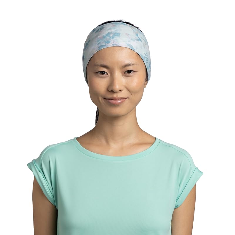 Buff CoolNet UV Ellipse Headband UPF50 Cooling HairWrap, Green, One Size