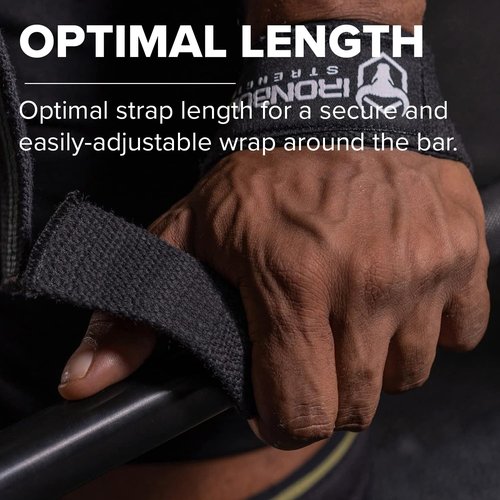 Lifting Wrist Straps for Weightlifting (1 Pair) – Padded Lifting Straps for Deadlifts, Powerlifting, Strength Training & Bodybuilding – Gym Straps for Men & Women (Black V2)
