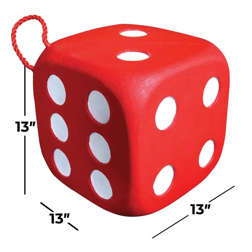 Morrell High Roller Foam Archery Target, 6-Sided Cube with 21 Bullseyes, Red, 13" x 13" - Portable Backyard Target for Broadheads, Field Points, Compound Bows and Crossbows, Built-in Carrying Handle