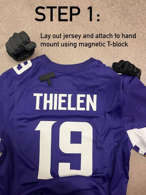 Commissioner’s Grip - Magnetic Hand Jersey Display Wall Mount - Football, Soccer, Basketball, Baseball, Hockey Jerseys