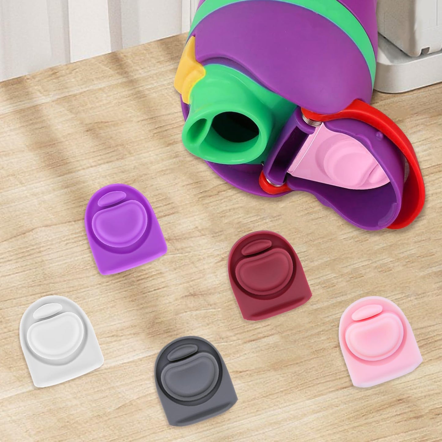 BMSQOFD 5 Pcs Replacement Lid Rubber Seal Stopper Gasket Compatible with Owala FreeSip 24 32 oz,Water Bottle Top Insert Cap Parts for Owala 16/19/24/25/32/40oz Mouthpiece Accessories PK2
