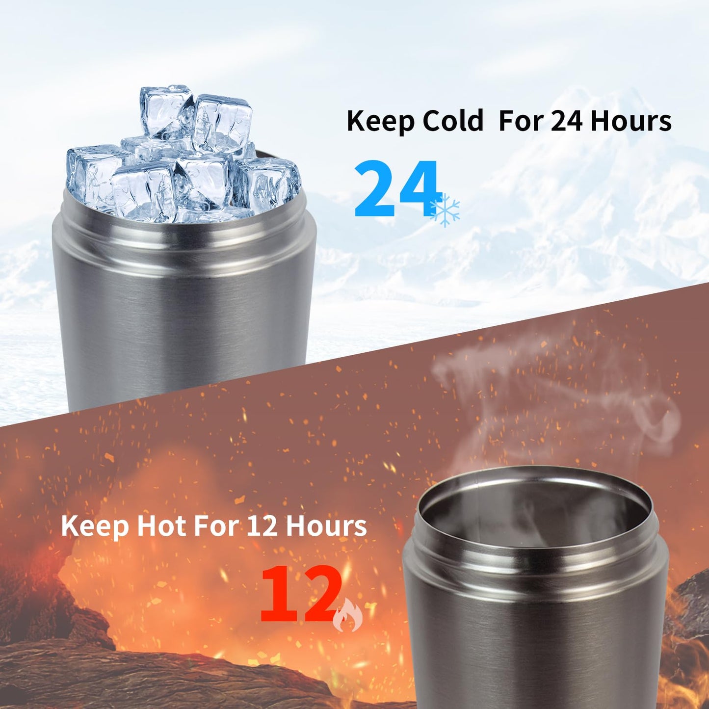 TOOFEEL Protein Shaker Bottle 20 oz - Double Walled Insulated Vacuum Cup for Protein Shakes, Keeps Cold/Hot, Metal Stainless Steel, Preworkout Gym