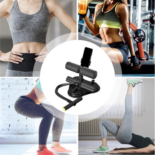 Sit Up Bars Floor, Push Ups Equipment with Strong Suction Cups, Multifunctional Portable Fitness Trainer, Compact Abs Assistant Device, Ideal for Men Women Indoor Outdoor Travel