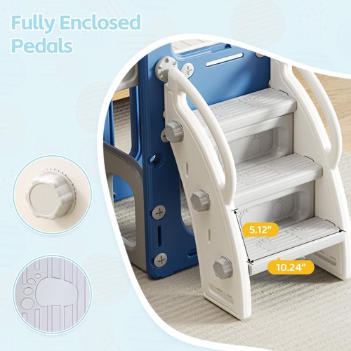 CuFun Toddler Slide Kids Climber Slides Baby Slider for Toddler Age 1-3,L Shaped Indoor Outdoor Playground Playset with Basketball Hoop, Storage, Telescope Toy Easy Assembly Gift for Boys and Girls