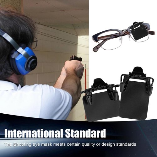 Vcxaykey 2 Packs International Standard Shooting Glasses Blinders Occluder Clip Patch, Shooting Competition Glasses Patch, Glasses shield, Archery Aiming Aid Training Equipment