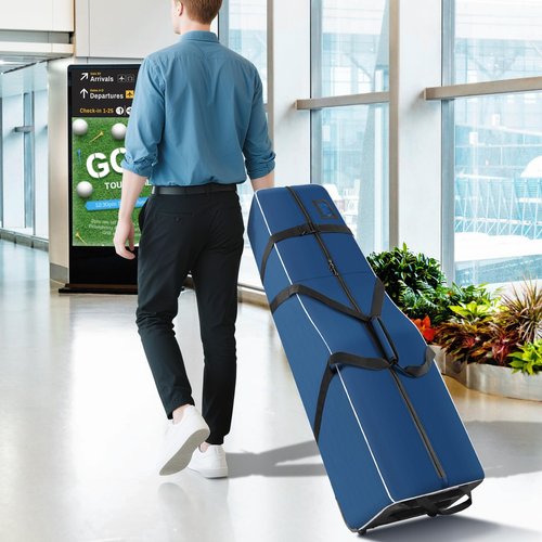 RIOROO Golf Travel Bags for Airlines with Wheels, Soft-Sided 900D Oxford Cover, Padded Club Protection, Universal Fit Golf Gifts for Men and Women