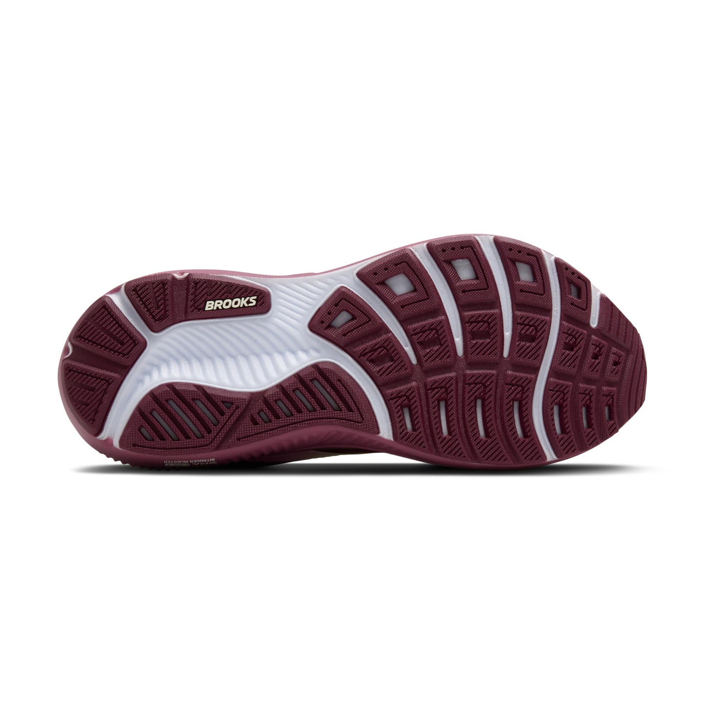 Brooks Women’s Ghost 17 Neutral Running Shoe - Burgundy/Pink/Green - 7 Medium