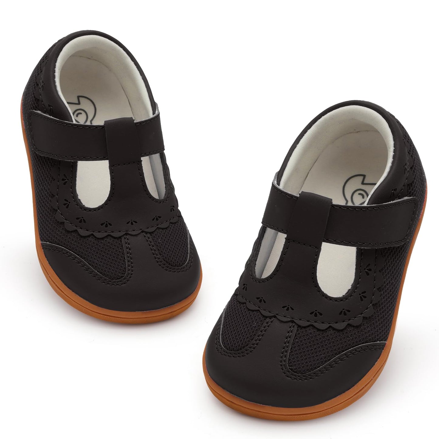 LeIsfIt Mary Jane Dress Shoes for Girls Toddler Girl School Uniform Shoes Wide Ballet Flats for Party Church Black 7 Toddler