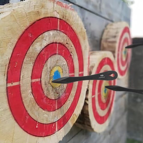 DWFKHT 3 Pack 9.3" Throwing Spikes, Thickness Up To 0.276" Full-Tang Throwing Set, Well Balanced, No Spin Complete with Nylon Sheath for Competition and Recreation