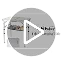 Silver Folding Camping Table 3 Foot with Adjustable Heights & Storage - Portable Lightweight