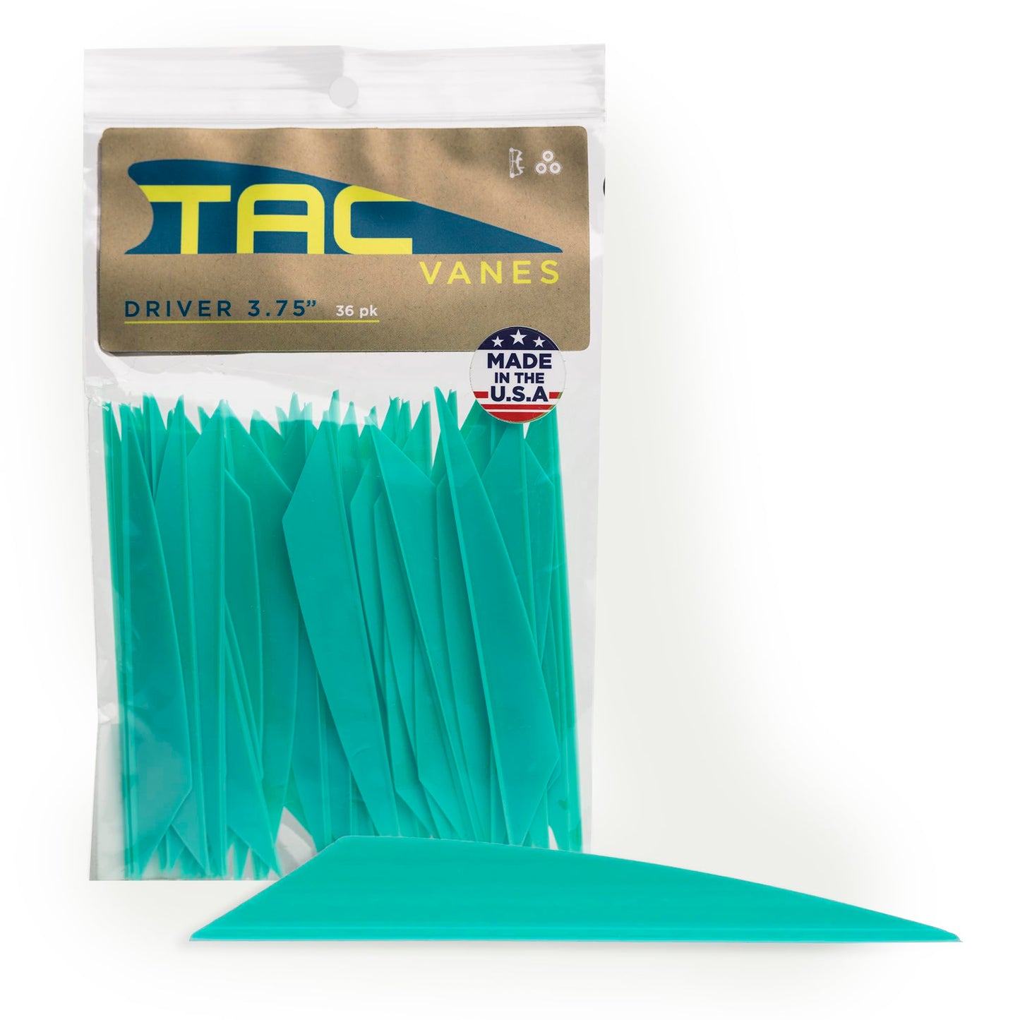TAC Vanes 3.75" Driver Arrow Vanes | Archery Fletching for Compound & Crossbow | Durable, Lightweight, High Accuracy 36 Pack