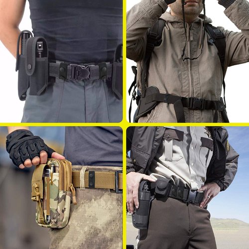 SANNIX 10pcs Duty Belt Keeper Nylon Tactical Keeper With Double Snaps for Security Police Fixing