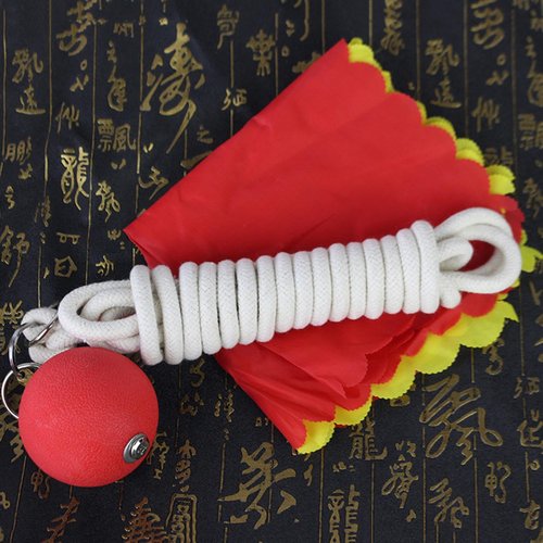 Libaroud Rope Hammer Rubber Throw Practice with Rope Dart Chinese Traditional Kung Fu Soft Fitness Equipment for Workout Muscles