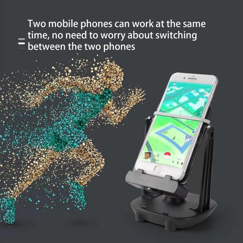 Pedometer Compatible with Go Walker, Mobile Swing Accessory Incubator, Joystick Fast Pedometer Money Making Device (Silent Version, USB Power Supply Supports 2 Mobile Phones)