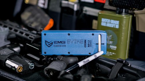 Evike Airsoft - EMG Odin Innovations Sidewinder Speed Loader with Sound-Dampening Buffer (Color: Drama-Free Blue Special Edition) - (PID: 78850)