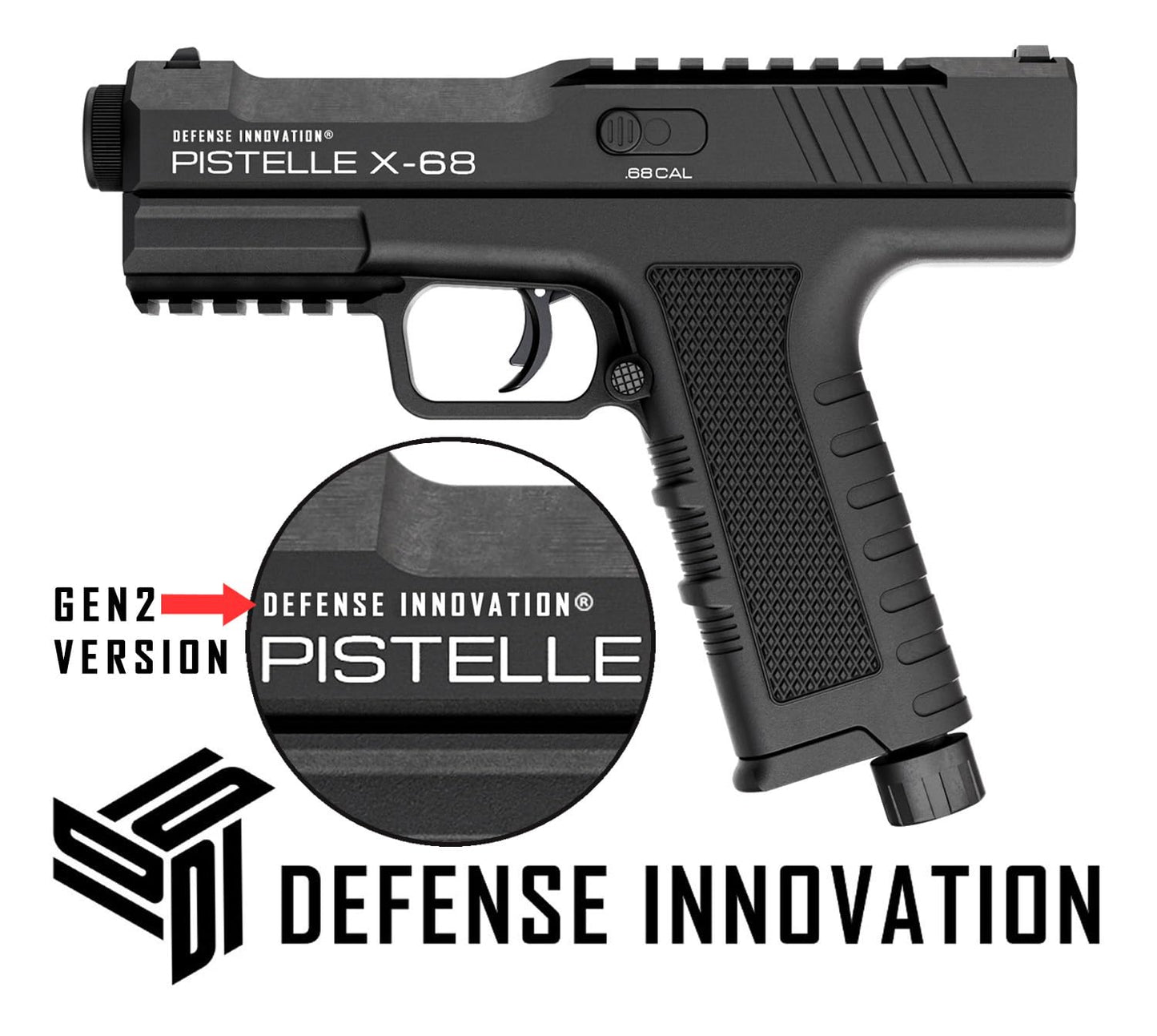GEN2 Pistelle X-68 Cal CO2 Powered 35-50 Joules Factory Production Version (Black)