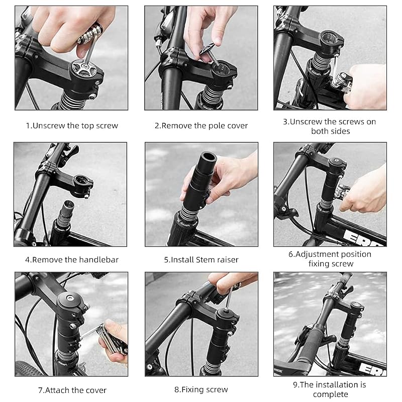 Adjustable Bike Stem Riser Extender 115mm Aluminum For 1-1/8" Headset