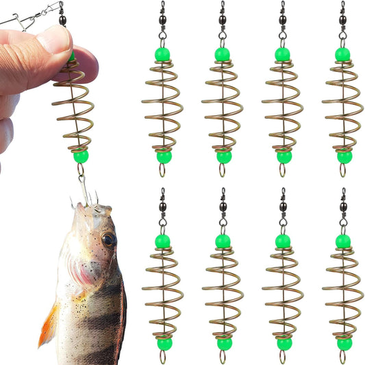 12PCS Luminous Carp Fishing Feeder, Bait Thrower, Fishing Feeder Bait Cage, Lures Cage Basket Minnow Baits