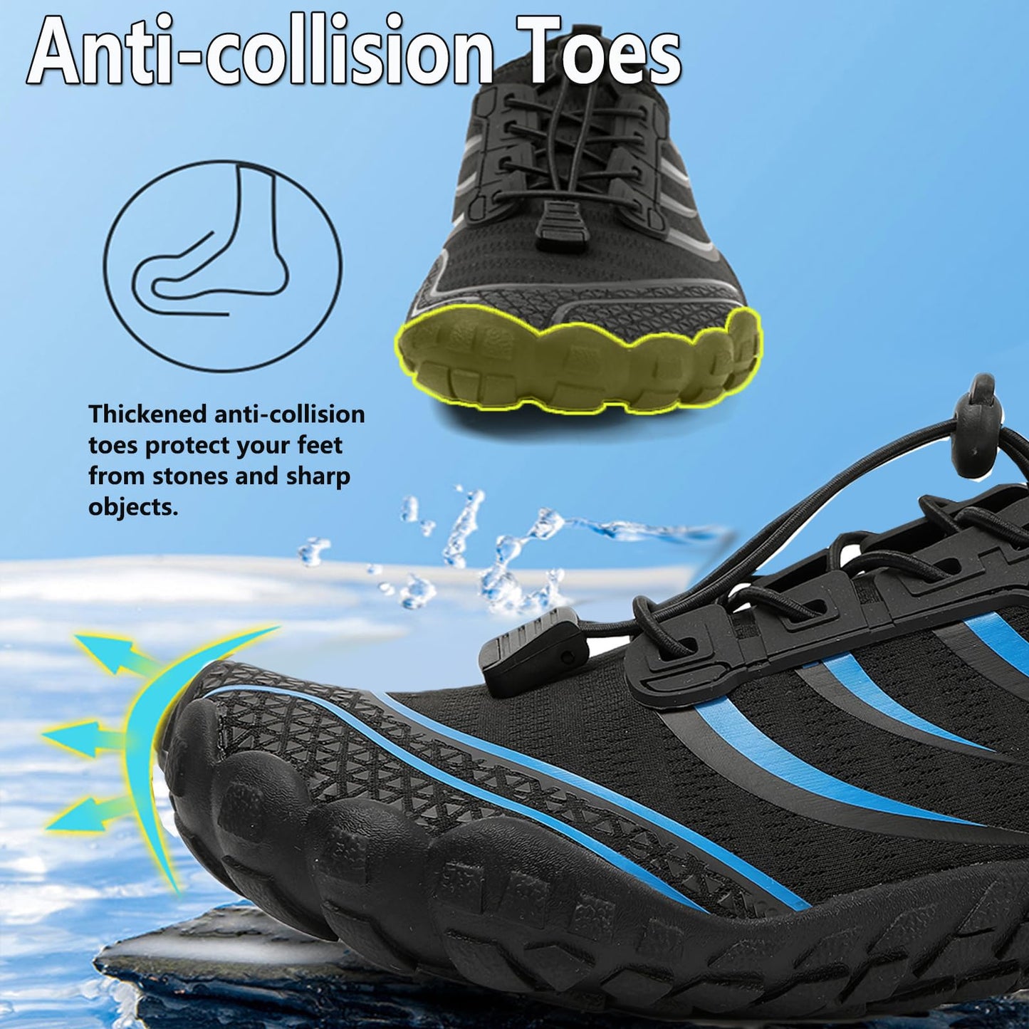 Water Shoes for Men Women Barefoot Shoes Quick Dry Aqua Outdoor Sports for Swim Pool Beach Surf Walk Water Yoga River Lake Hiking Kayaking